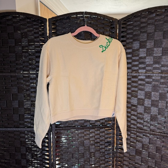 Unwind By League "Ducks" Timber Crop Crewneck Size M NWT - Picture 1 of 4